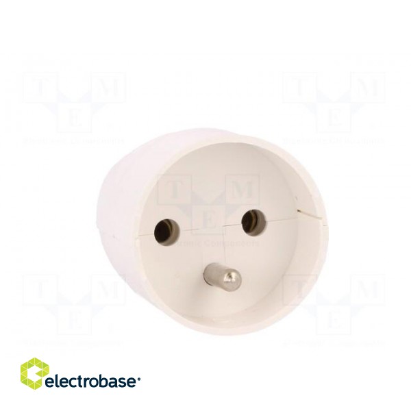 Connector: AC supply | female | socket | 2P+PE | 250VAC | 16A | white image 9