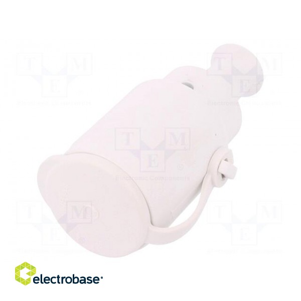 Connector: AC supply | female | socket | 2P+PE | 250VAC | 16A | white paveikslėlis 1