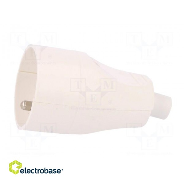 Connector: AC supply | female | socket | 2P+PE | 250VAC | 16A | white paveikslėlis 3