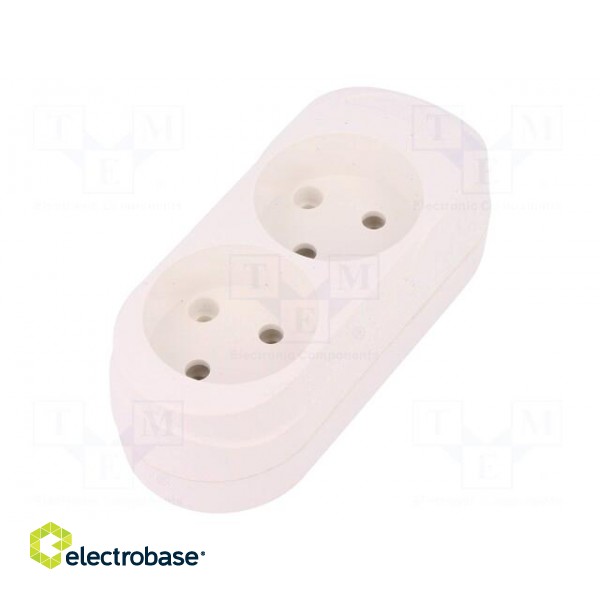 Connector: AC supply | female | splitter | 2P | 250VAC | 16A | Type: round image 1