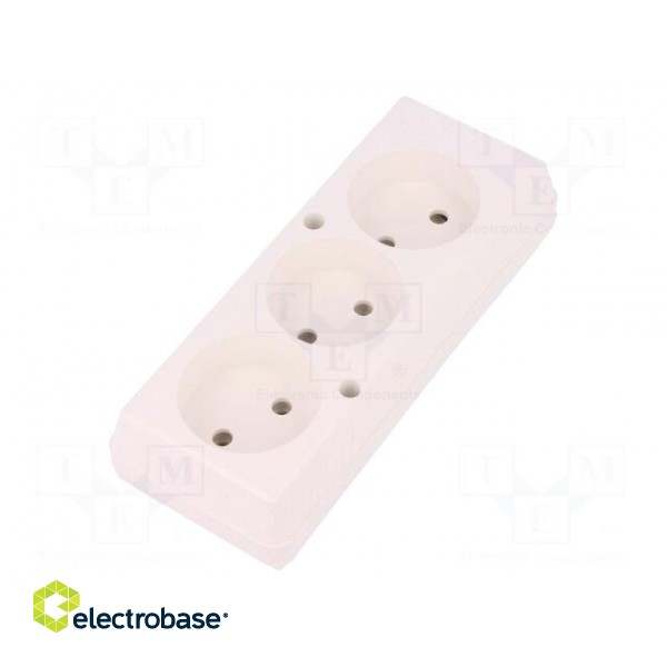 Connector: AC supply | female | splitter | 2P | 250VAC | 16A | Type: round paveikslėlis 1