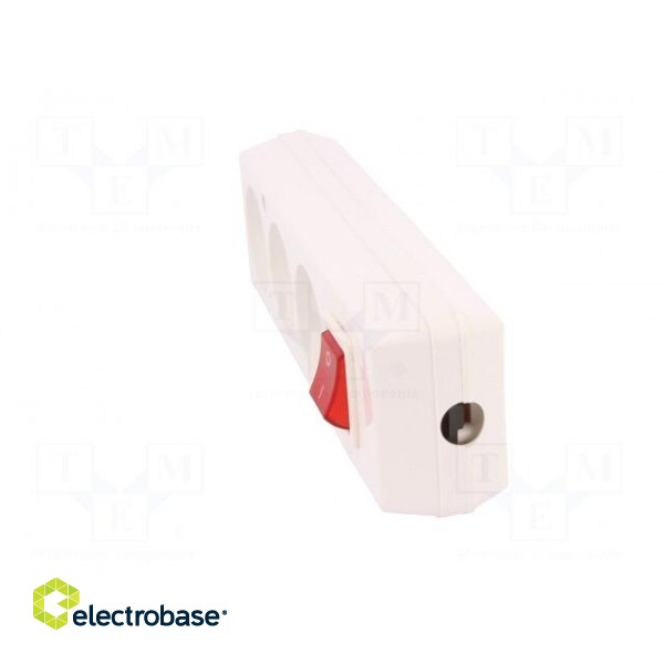 Connector: AC supply | female | splitter | 2P | 250VAC | 16A | white | IP20 image 3