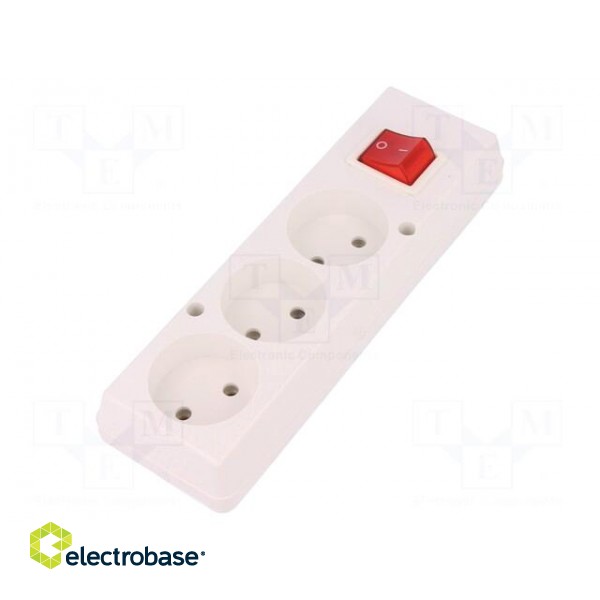 Connector: AC supply | female | splitter | 2P | 250VAC | 16A | white | IP20 image 1