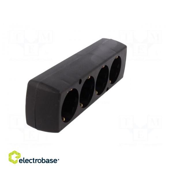 Connector: AC supply | female | splitter | 2P+PE | 250VAC | 16A | black image 8