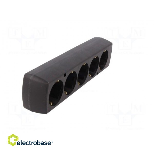 Connector: AC supply | female | splitter | 2P+PE | 250VAC | 16A | black image 8