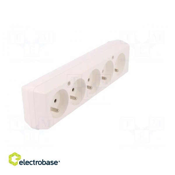 Connector: AC supply | female | splitter | 2P+PE | 250VAC | 16A | white фото 8