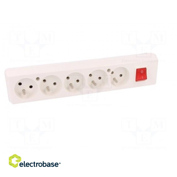 Connector: AC supply | female | splitter | 2P+PE | 250VAC | 16A | white image 9