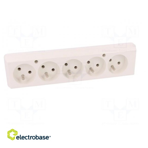 Connector: AC supply | female | splitter | 2P+PE | 250VAC | 16A | white paveikslėlis 9