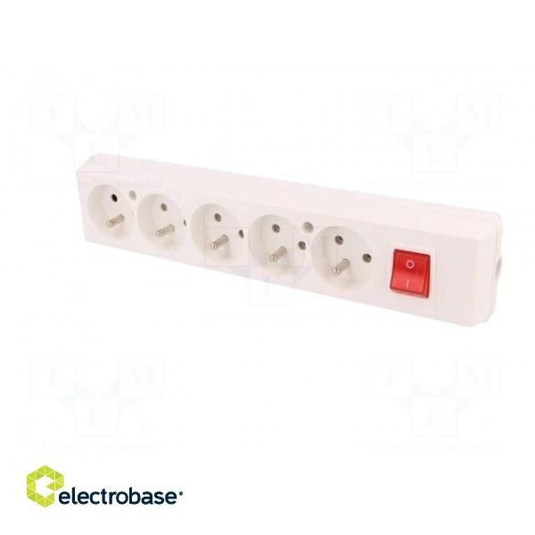 Connector: AC supply | female | splitter | 2P+PE | 250VAC | 16A | white image 2