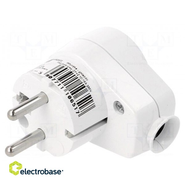 Connector: AC supply | male + female | plug/socket | 2P+PE | 250VAC paveikslėlis 1