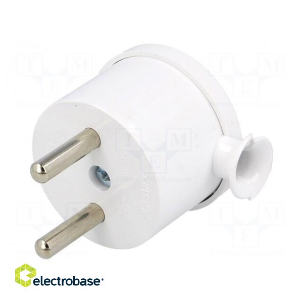 Connector: AC supply | male | plug | 2P | 230VAC | 16A | Type: round,MINI фото 1