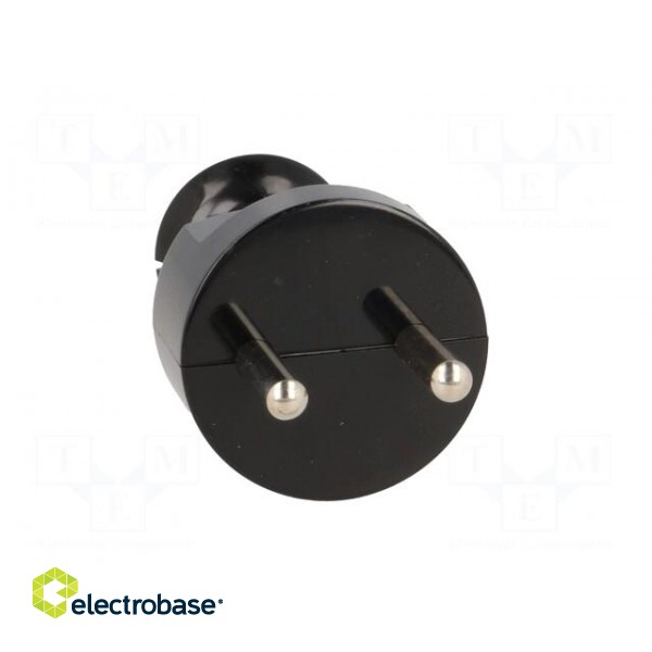 Connector: AC supply | male | plug | 2P | 230VAC | 16A | Type: round | black image 9