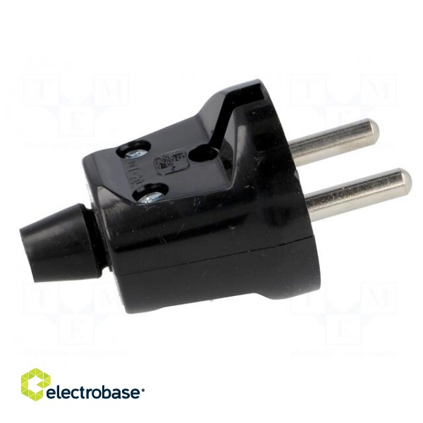 Connector: AC supply | male | plug | 2P | 230VAC | 16A | Type: round | black paveikslėlis 7