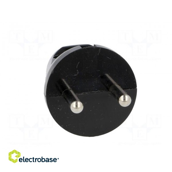 Connector: AC supply | male | plug | 2P | 230VAC | 16A | Type: round | black paveikslėlis 9