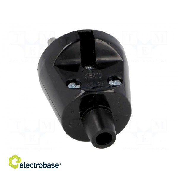 Connector: AC supply | male | plug | 2P | 230VAC | 16A | Type: round | black paveikslėlis 5