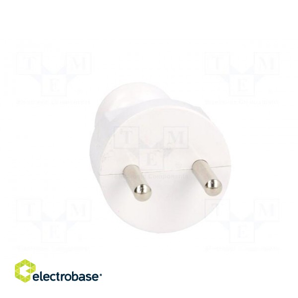 Connector: AC supply | male | plug | 2P | 230VAC | 16A | Type: round | white image 9