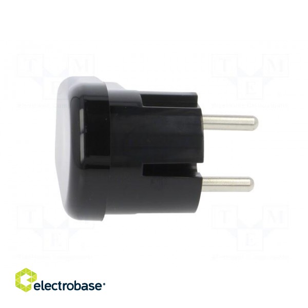 Connector: AC supply | male | plug | 2P | 250VAC | 16A | black | for cable paveikslėlis 7