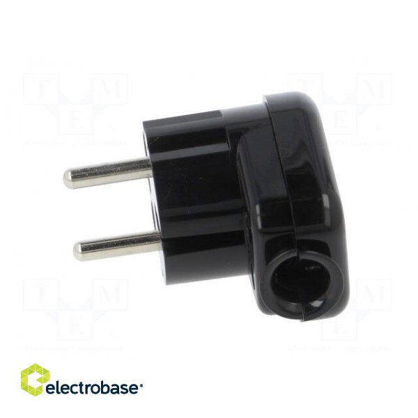 Connector: AC supply | male | plug | 2P | 250VAC | 16A | black | for cable image 3