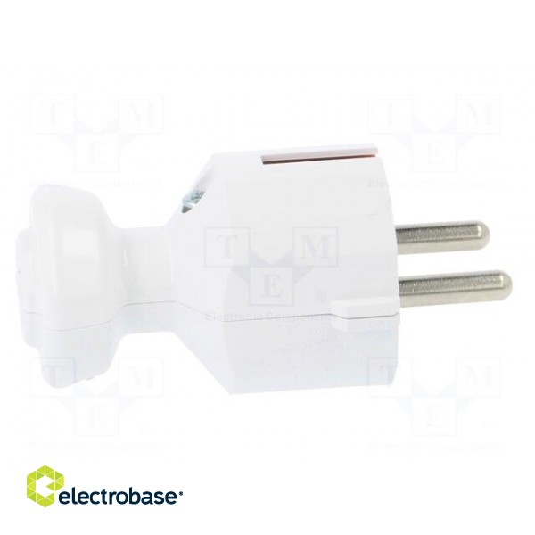 Connector: AC supply | male | plug | 2P | 250VAC | 16A | white | for cable image 7