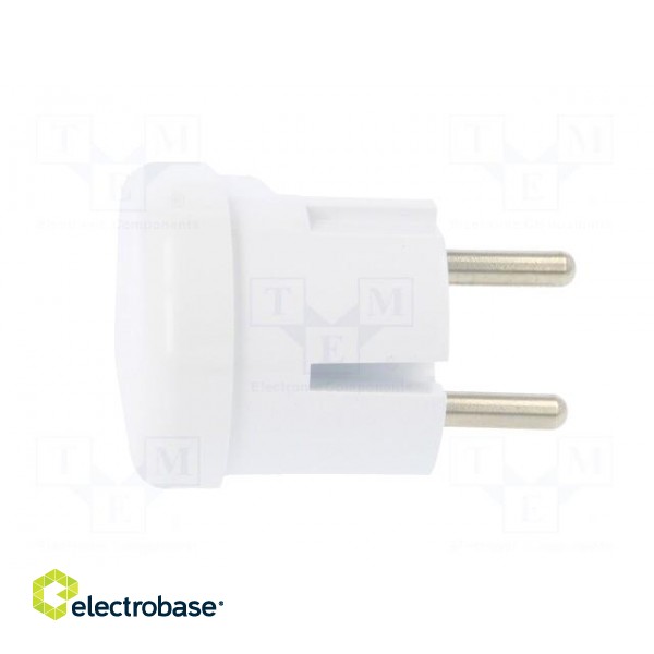 Connector: AC supply | male | plug | 2P | 250VAC | 16A | white | for cable image 7