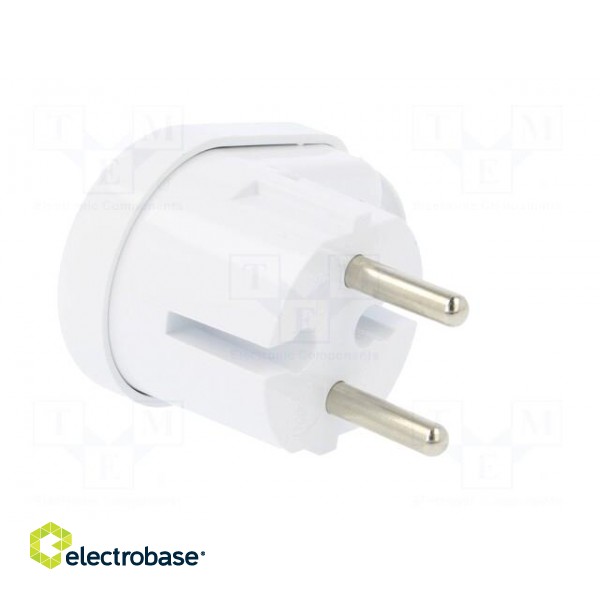Connector: AC supply | male | plug | 2P | 250VAC | 16A | white | for cable image 8