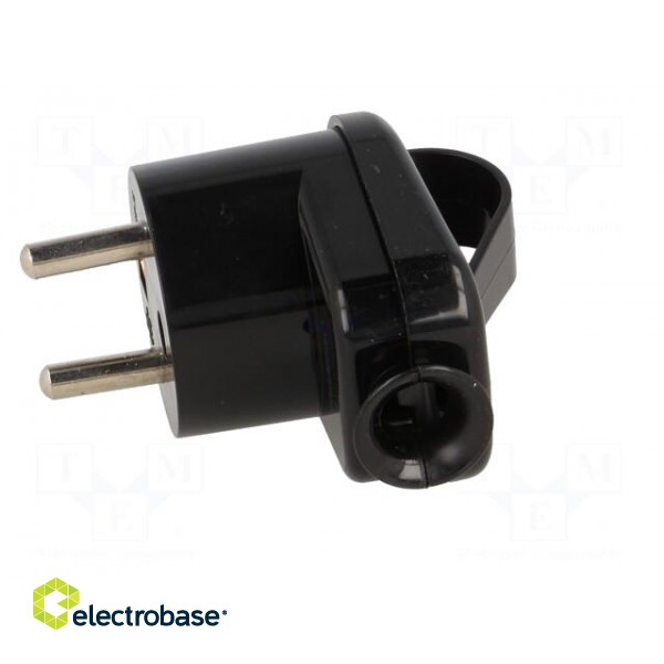 Connector: AC supply | male | plug | 2P+PE | 230VAC | 16A | black | PIN: 3 image 2