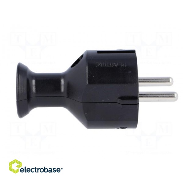 Connector: AC supply | male | plug | 2P+PE | 230VAC | 16A | black | PIN: 3 image 7