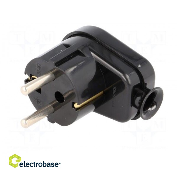 Connector: AC supply | male | plug | 2P+PE | 230VAC | 16A | black | PIN: 3 фото 2