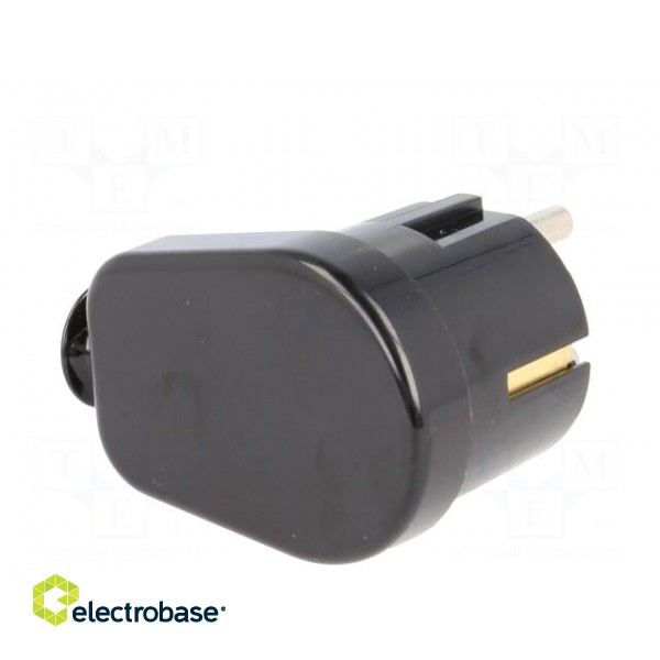 Connector: AC supply | male | plug | 2P+PE | 230VAC | 16A | black | PIN: 3 image 6