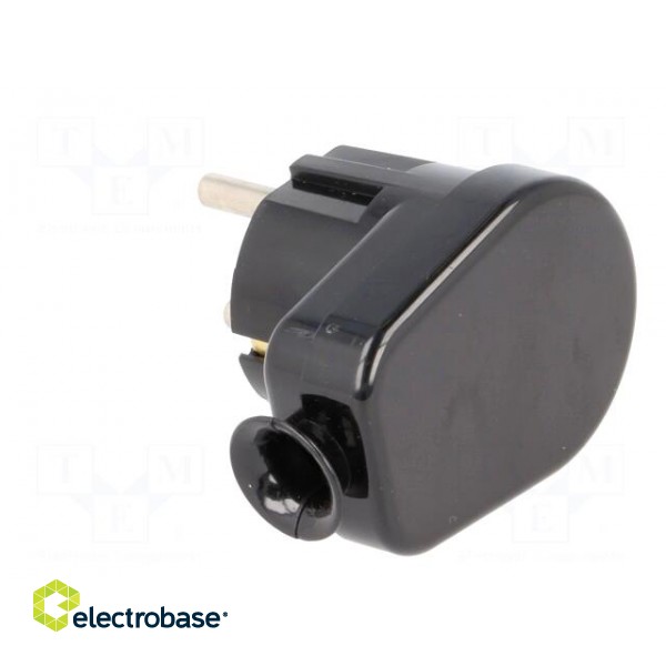 Connector: AC supply | male | plug | 2P+PE | 230VAC | 16A | black | PIN: 3 фото 4