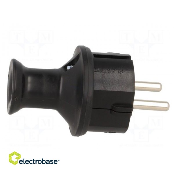 Connector: AC supply | male | plug | 2P+PE | 230VAC | 16A | black | PIN: 3 image 7