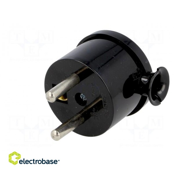 Connector: AC supply | male | plug | 2P+PE | 230VAC | 16A | black | PIN: 3 image 2