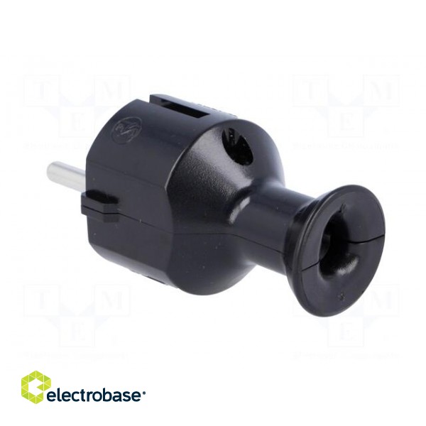 Connector: AC supply | male | plug | 2P+PE | 230VAC | 16A | black | PIN: 3 image 4