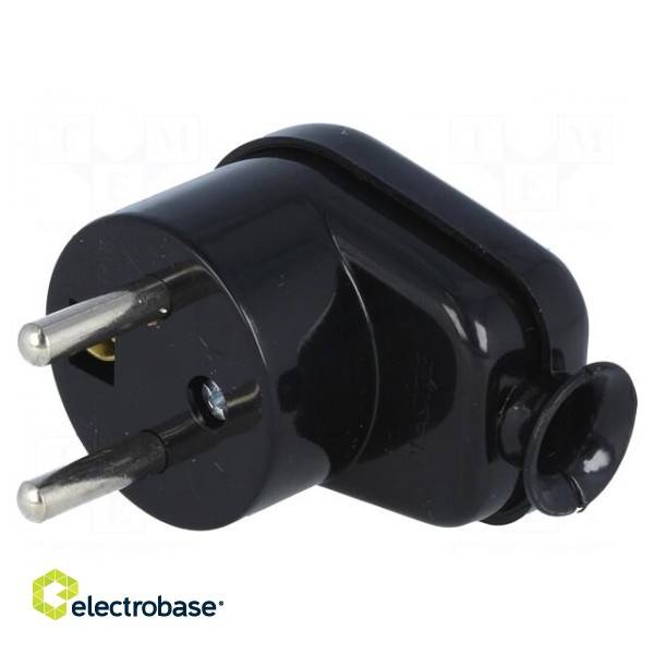 Connector: AC supply | male | plug | 2P+PE | 230VAC | 16A | black | PIN: 3 paveikslėlis 1