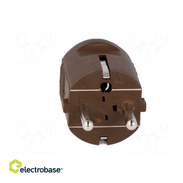 Connector: AC supply | male | plug | 2P+PE | 230VAC | 16A | brown | PIN: 3 paveikslėlis 9