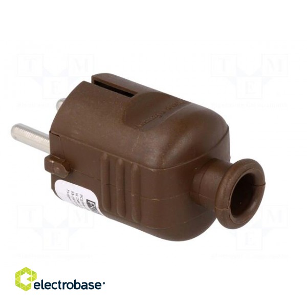 Connector: AC supply | male | plug | 2P+PE | 230VAC | 16A | brown | PIN: 3 paveikslėlis 4