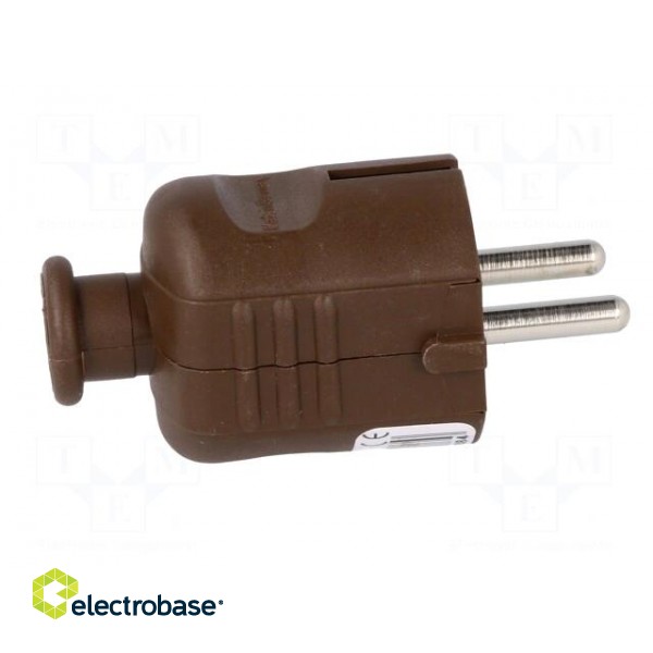 Connector: AC supply | male | plug | 2P+PE | 230VAC | 16A | brown | PIN: 3 paveikslėlis 7