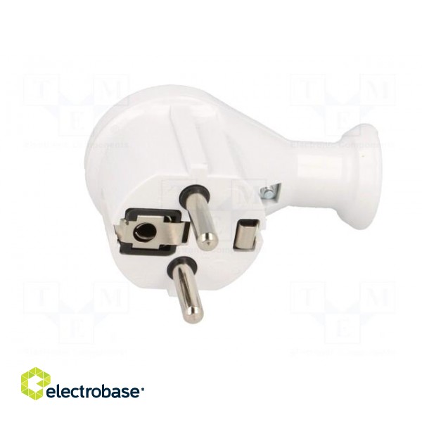 Connector: AC supply | male | plug | 2P+PE | 230VAC | 16A | white | PIN: 3 фото 9