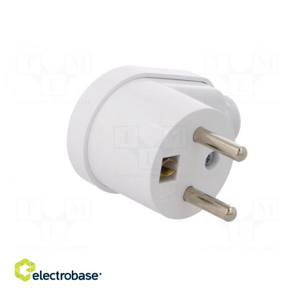 Connector: AC supply | male | plug | 2P+PE | 230VAC | 16A | white | PIN: 3 image 8