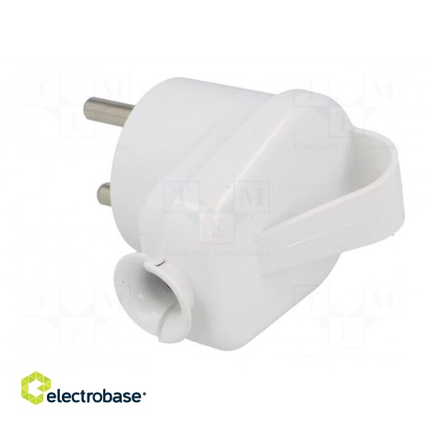 Connector: AC supply | male | plug | 2P+PE | 230VAC | 16A | white | PIN: 3 image 2