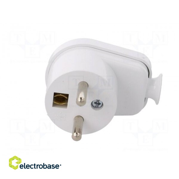 Connector: AC supply | male | plug | 2P+PE | 230VAC | 16A | white | PIN: 3 image 9