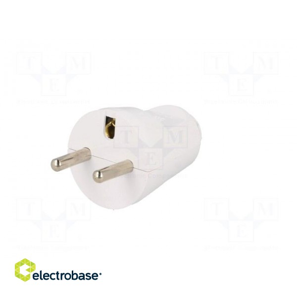 Connector: AC supply | male | plug | 2P+PE | 230VAC | 16A | white | PIN: 3 paveikslėlis 1