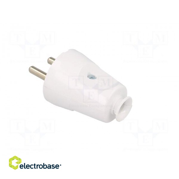 Connector: AC supply | male | plug | 2P+PE | 230VAC | 16A | white | PIN: 3 фото 2