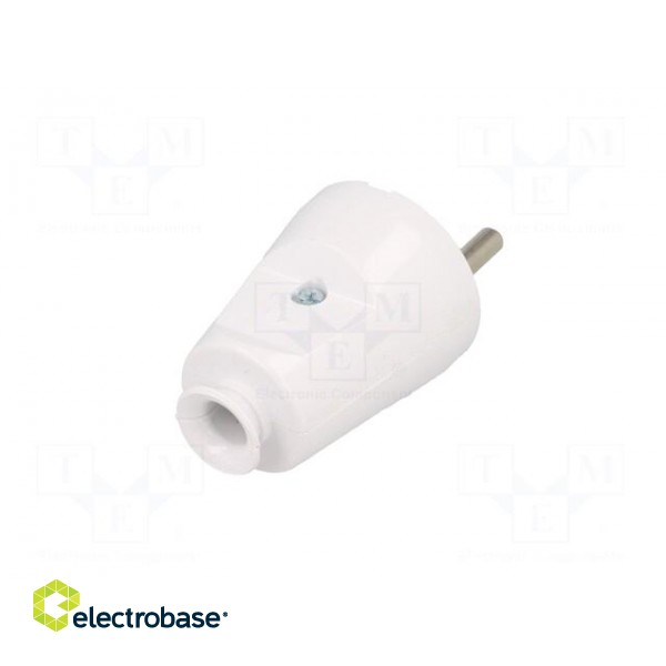 Connector: AC supply | male | plug | 2P+PE | 230VAC | 16A | white | PIN: 3 image 3