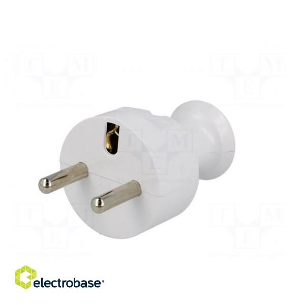 Connector: AC supply | male | plug | 2P+PE | 230VAC | 16A | white | PIN: 3 paveikslėlis 2