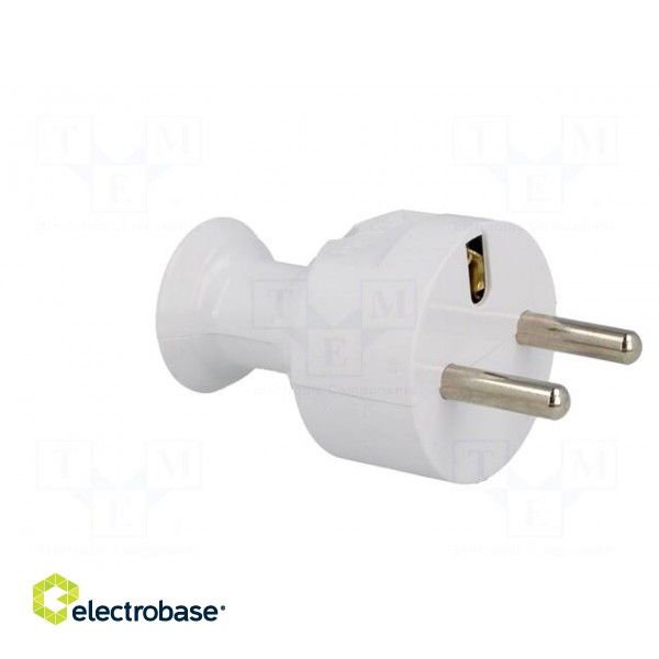 Connector: AC supply | male | plug | 2P+PE | 230VAC | 16A | white | PIN: 3 фото 8