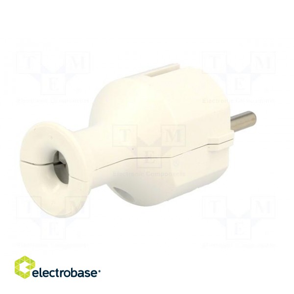 Connector: AC supply | male | plug | 2P+PE | 230VAC | 16A | white | PIN: 3 paveikslėlis 6