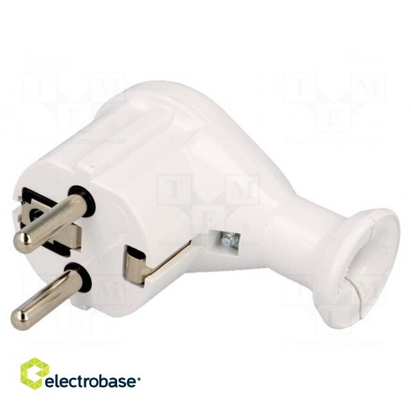 Connector: AC supply | male | plug | 2P+PE | 230VAC | 16A | white | PIN: 3 image 1