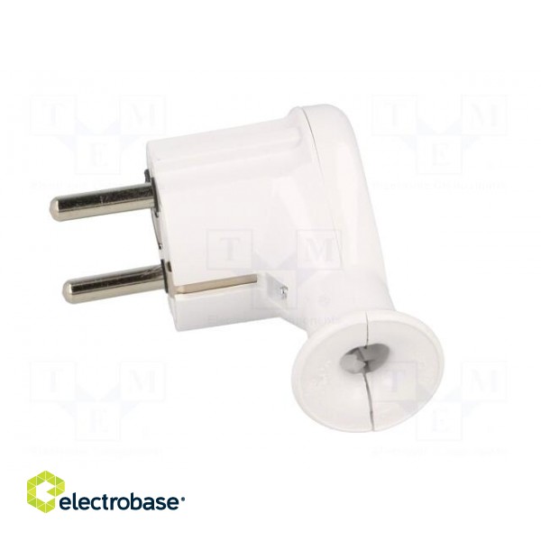 Connector: AC supply | male | plug | 2P+PE | 230VAC | 16A | white | PIN: 3 фото 3