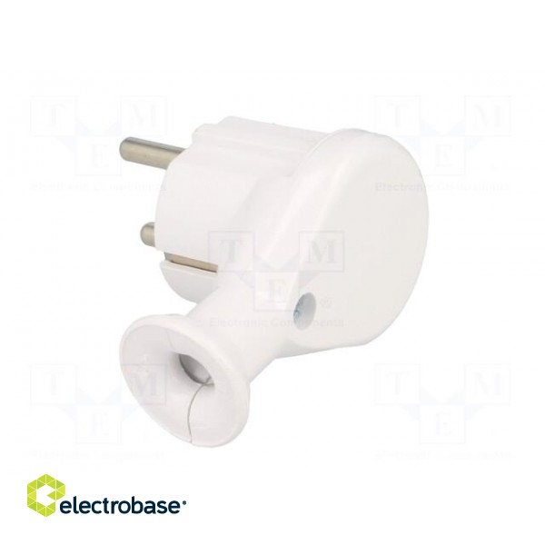 Connector: AC supply | male | plug | 2P+PE | 230VAC | 16A | white | PIN: 3 фото 4